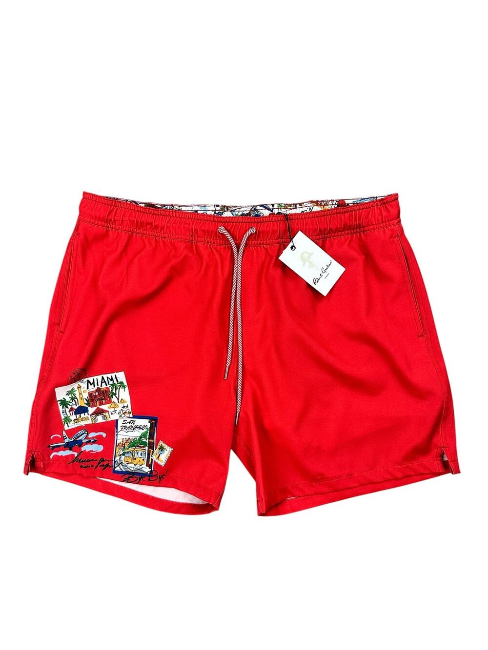 Robert Graham Traveling Swim Trunks Around the World — Size XL